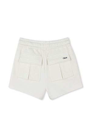 White organic cotton shorts CHLOE' KIDS | C20464117